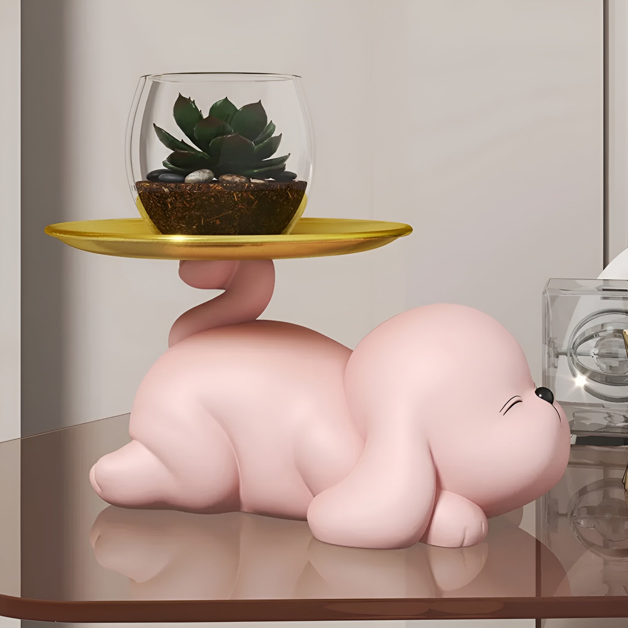 Plateau de support pour bol décoratif pour chien