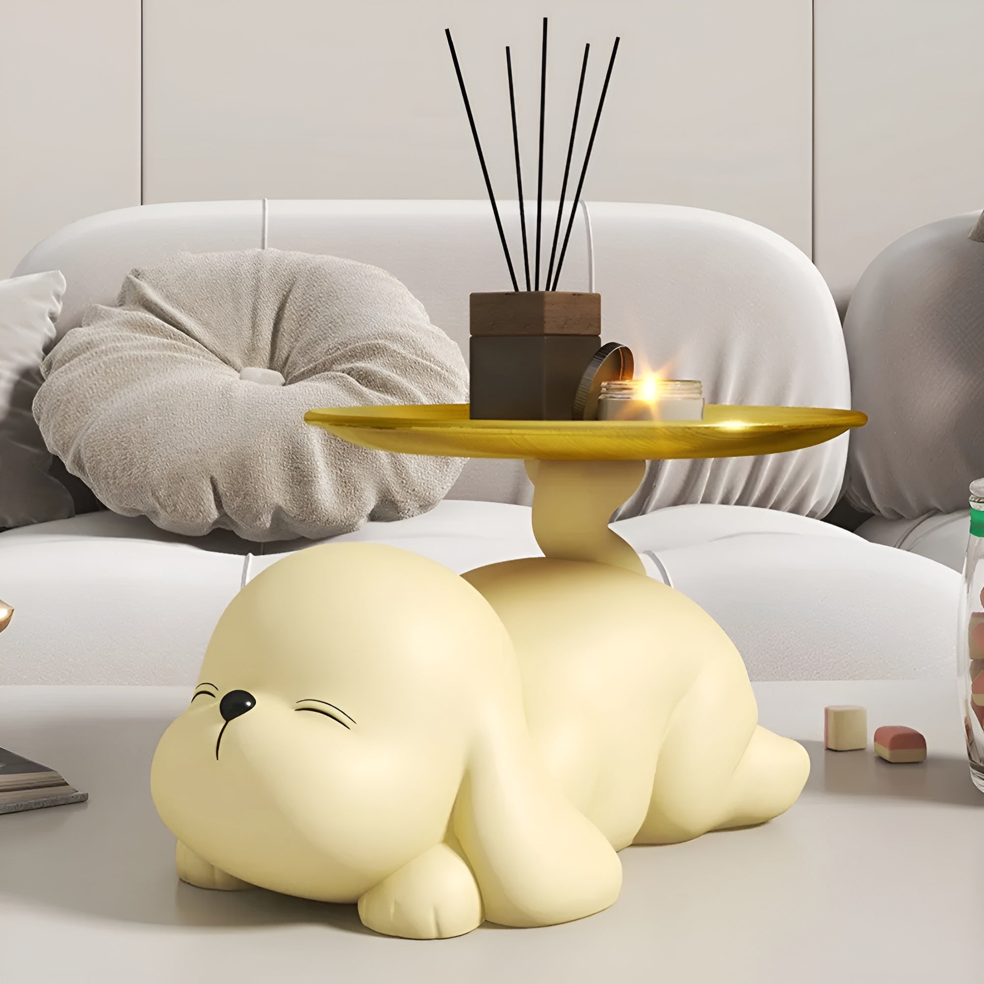 Plateau de support pour bol décoratif pour chien