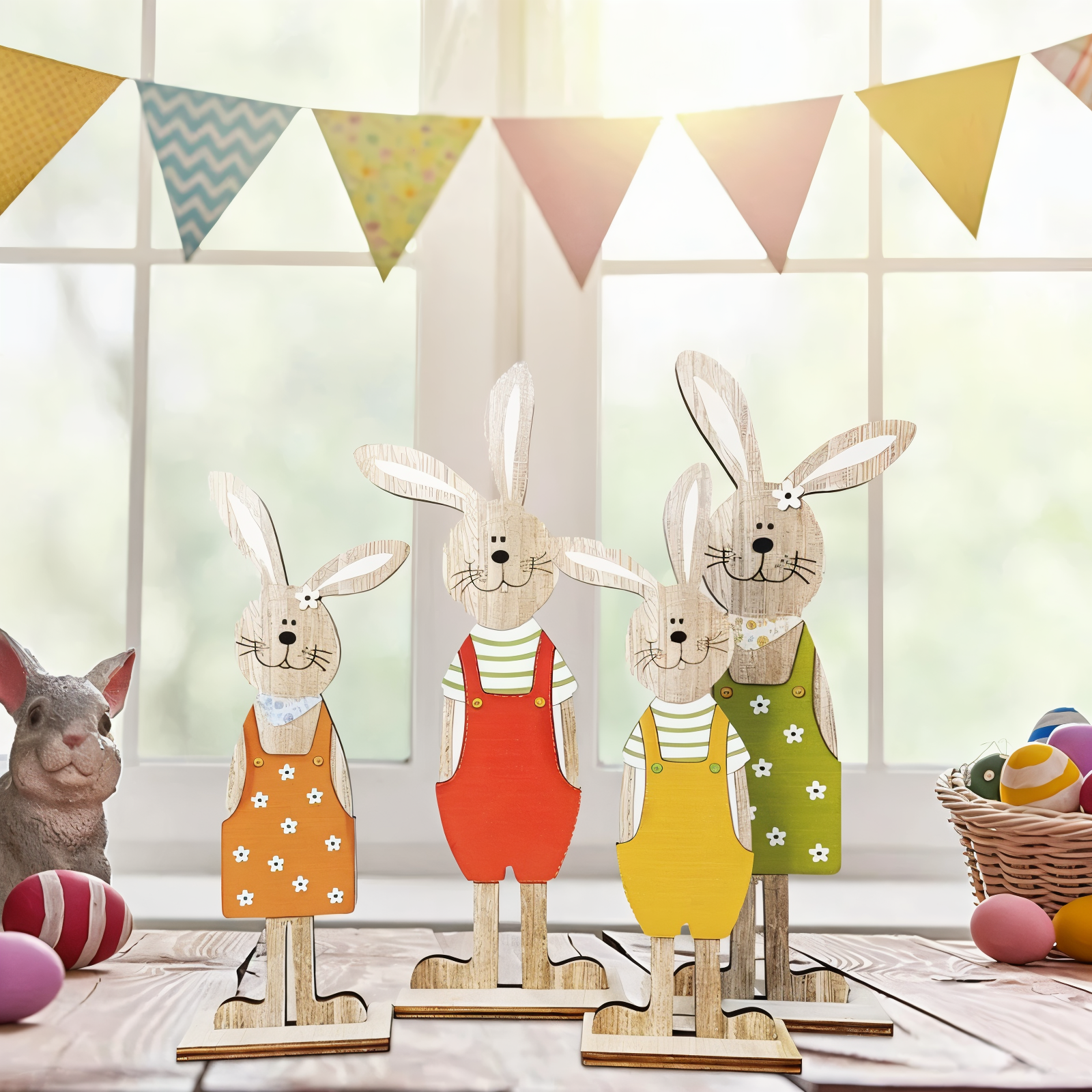 Figurines de lapin faites à la main