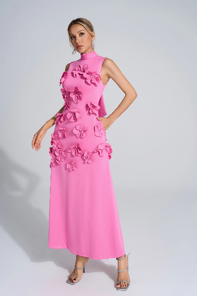 Monaliza - Robe maxi fleurie sculpturale pour un élégant flow