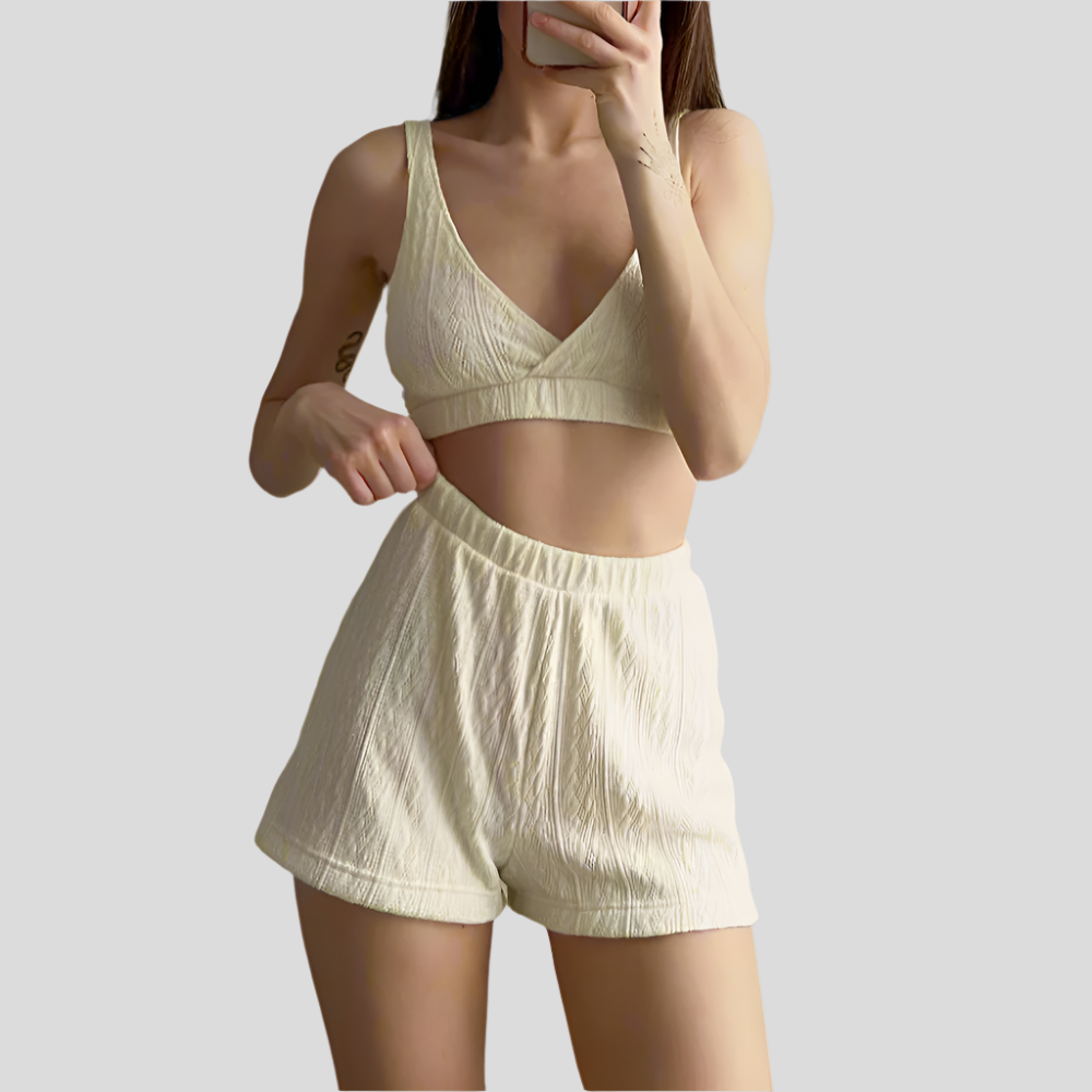 Ensemble de Pyjama pour Damen en 3 pièces