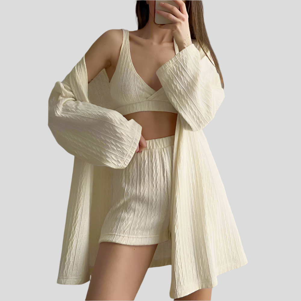 Ensemble de Pyjama pour Damen en 3 pièces