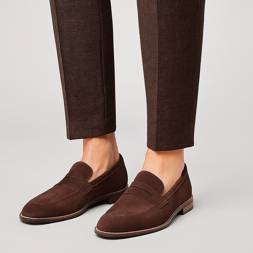 Loafer en daim Jameson pour hommes – Chaussures de loisirs à enfiler souples