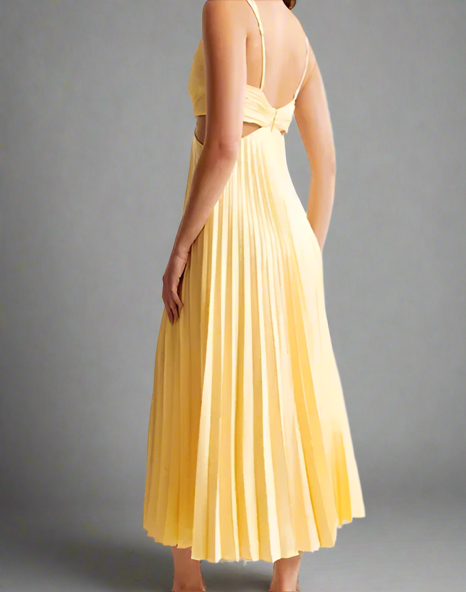 Kenah - Robe midi A-line romantique avec décolleté en cœur en dentelle