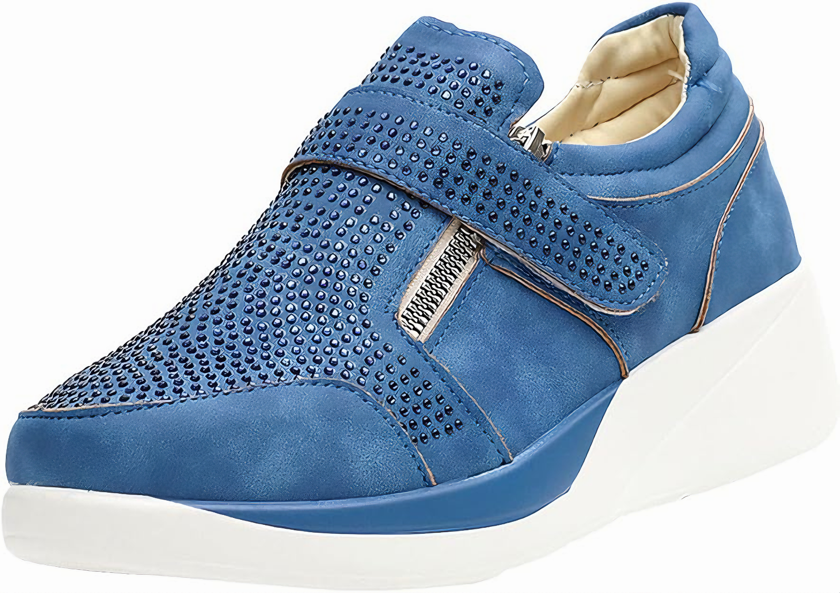 Chaussures zippées en strass respirantes Shane