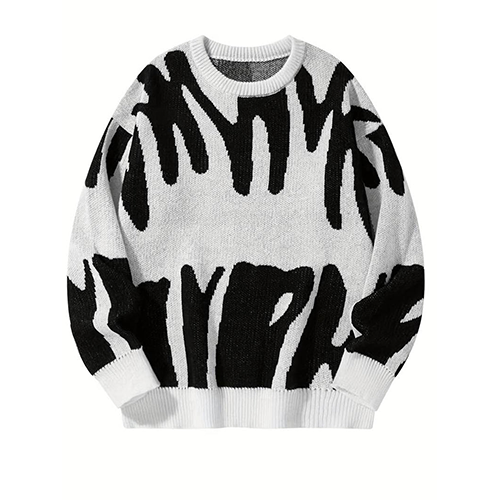 Aster - Pull crewneck abstrait unisexe moderne et confortable