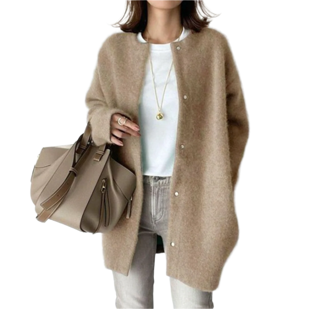 Leila - Cardigan surdimensionné pour femmes avec boutons