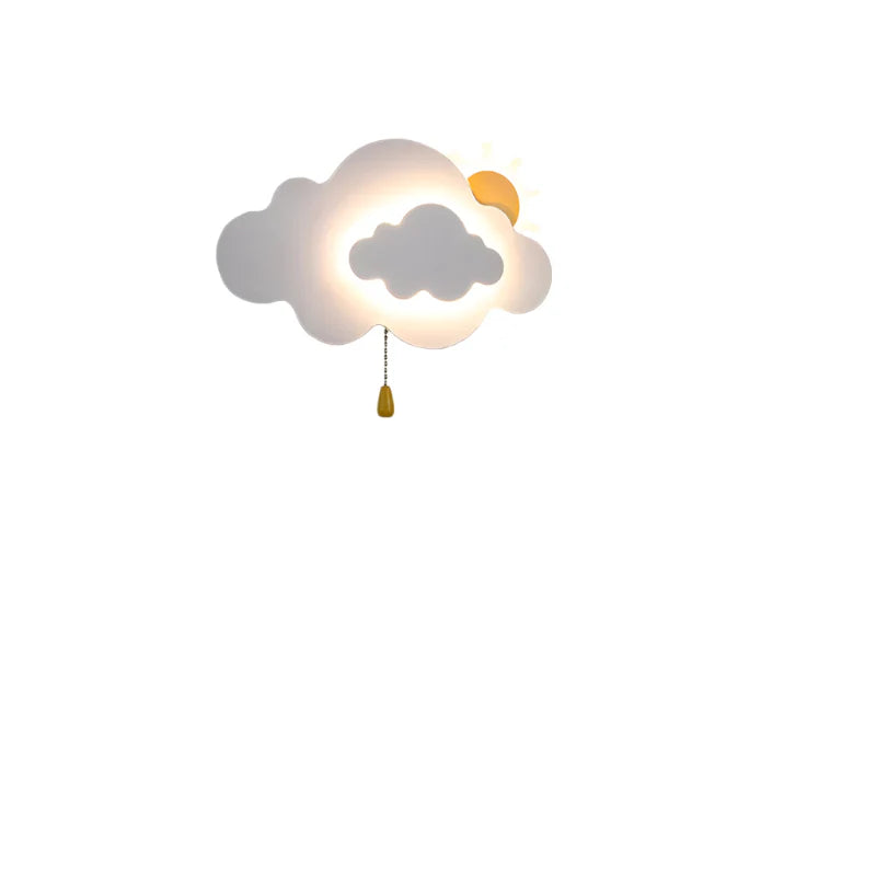 Lampe Murale SolSky – Lampe en forme de ciel fantaisiste avec motif de soleil joyeux pour la chambre d'enfant