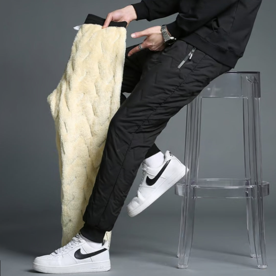 Carl - Pantalon thermique décontracté avec doublure polaire chaude et confortable