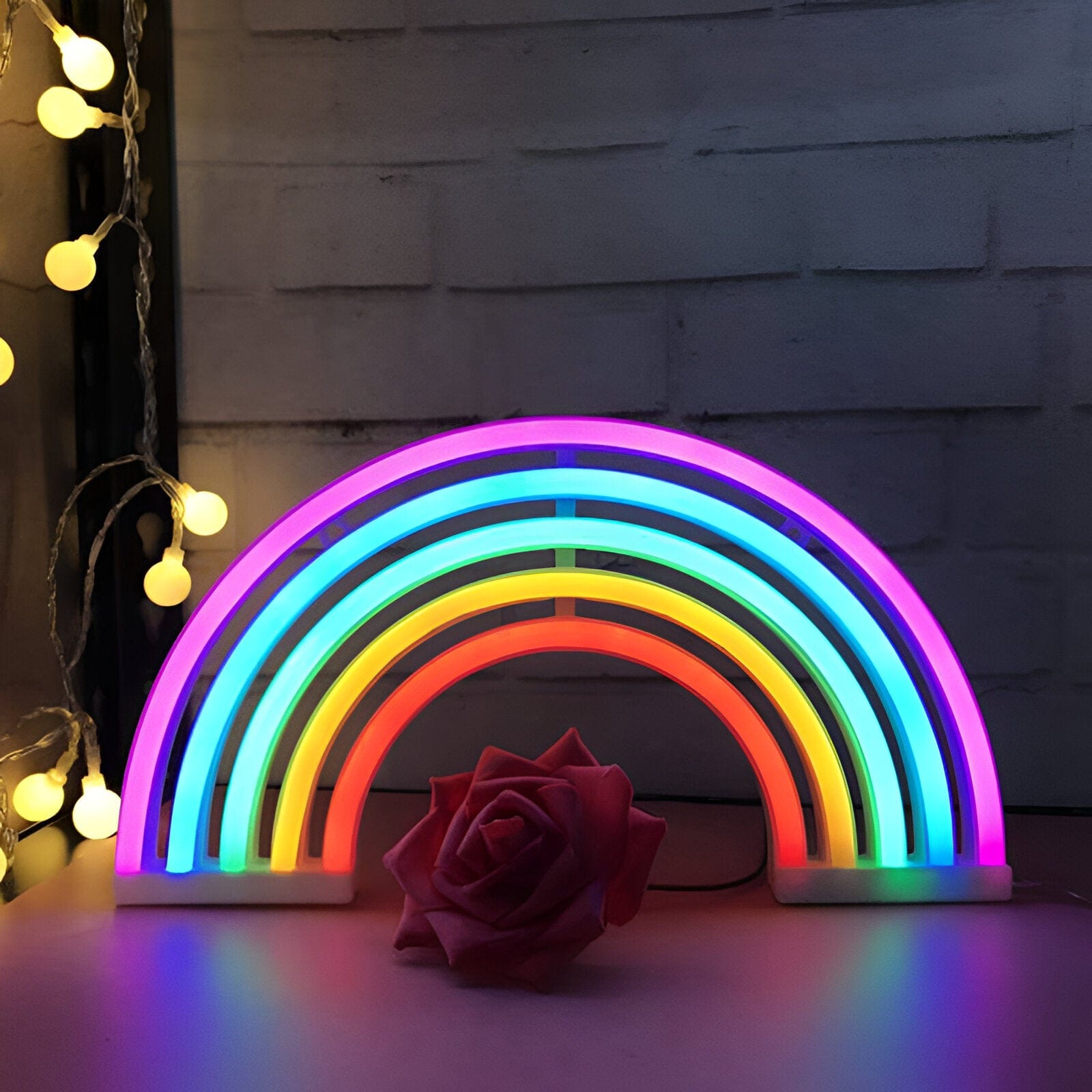 GlowArc - Lampe de nuit arc-en-ciel LED élégante
