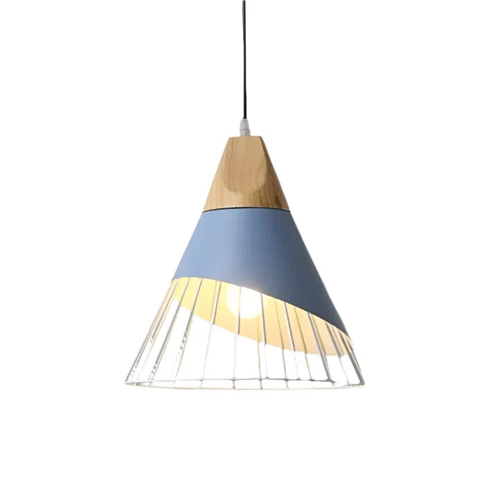 ScandinavianGlow - Lamp pendant industriel en bois