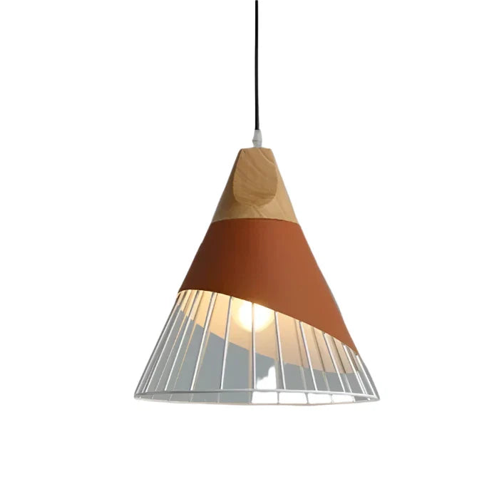 ScandinavianGlow - Lamp pendant industriel en bois