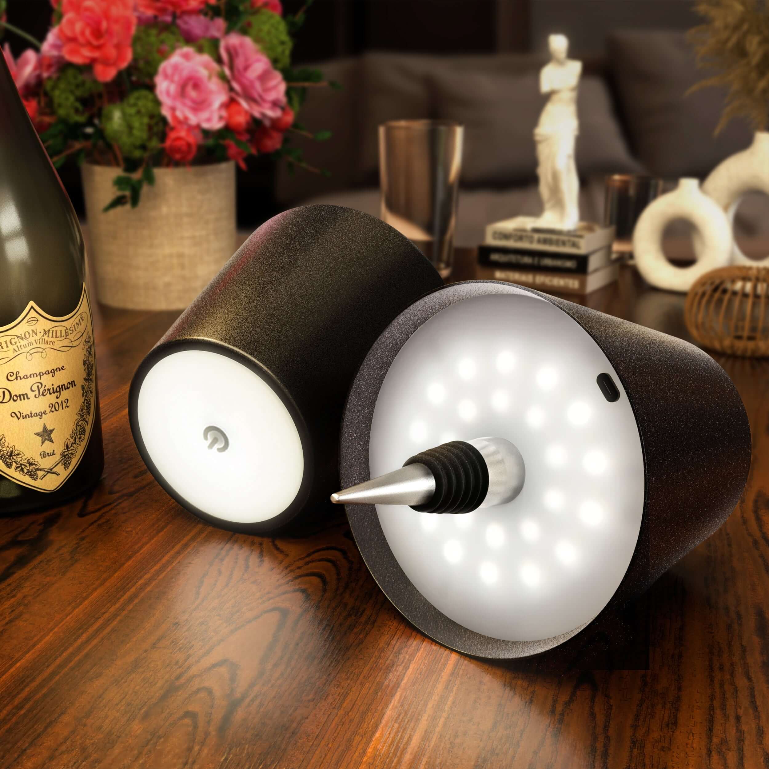 LumiFlaske Élégante Lampe LED en Bouteille pour Décoration Durable