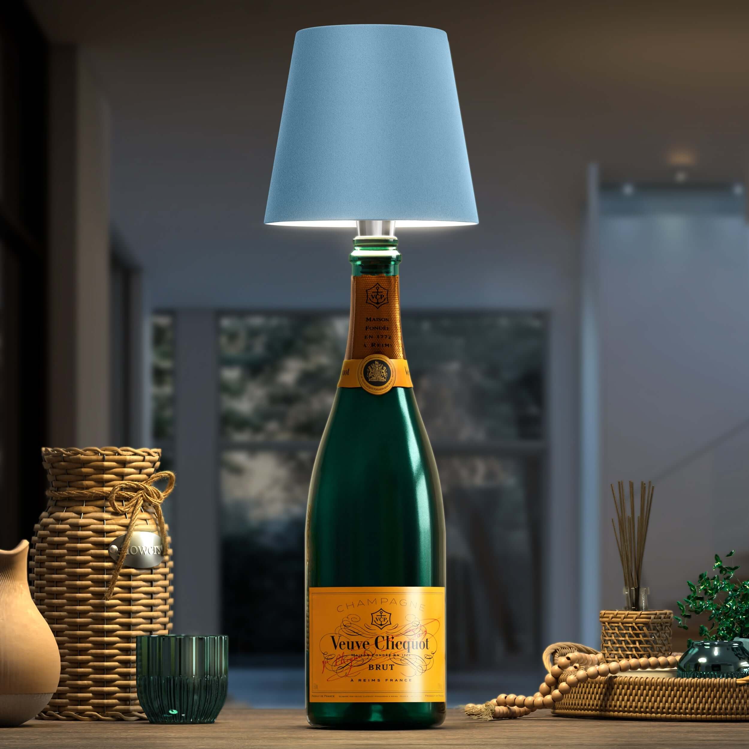 LumiFlaske Élégante Lampe LED en Bouteille pour Décoration Durable
