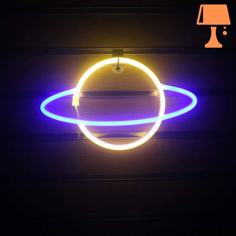 CosmoGlow – Lampes néon murales inspirées par les planètes