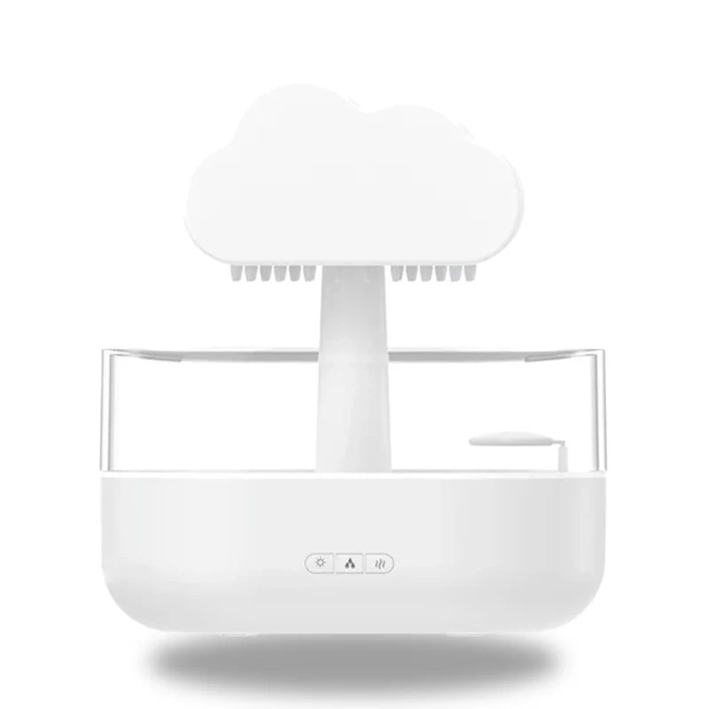 RainGlow - Humidificateur d'air Skyformet et veilleuse avec effet apaisant de gouttes de pluie