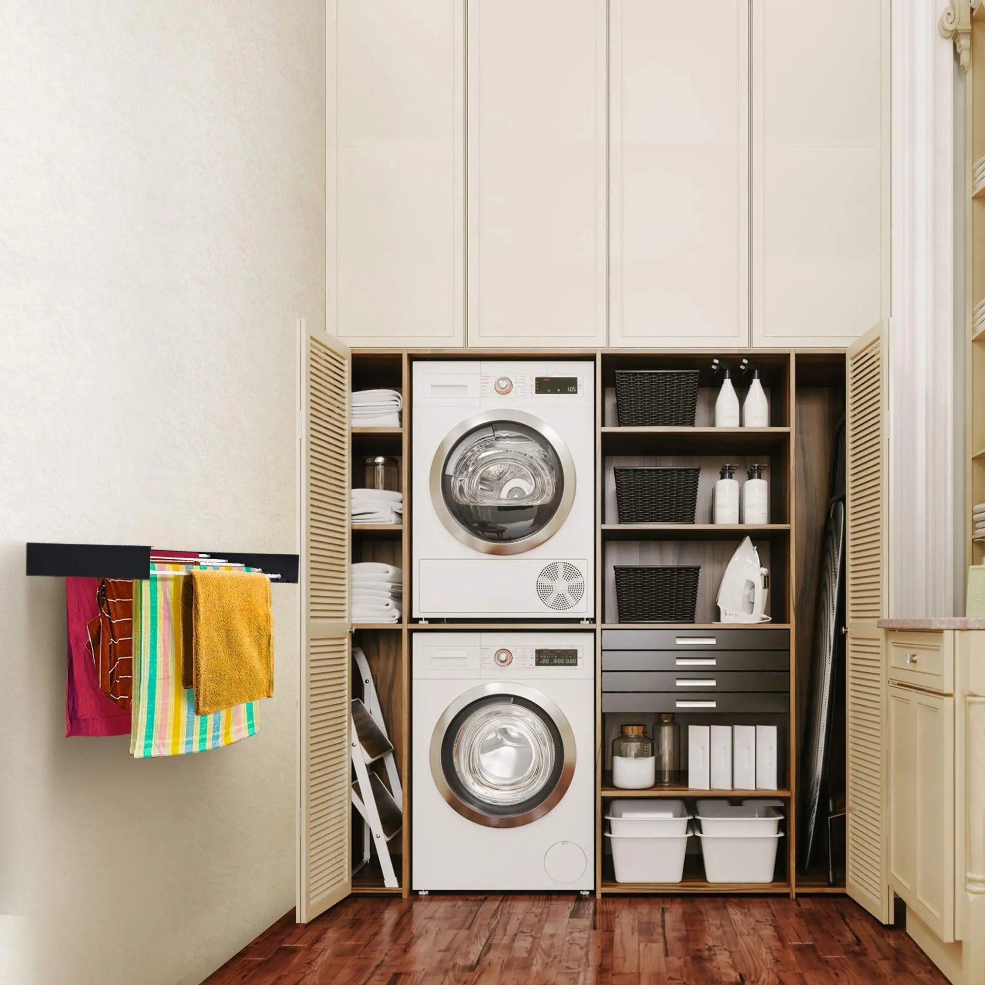 DrySmart - Sèche-linge mural extensible pour vêtements