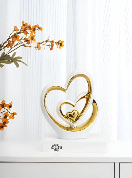 HeartDecor - Sculpture unique en forme de double cœur