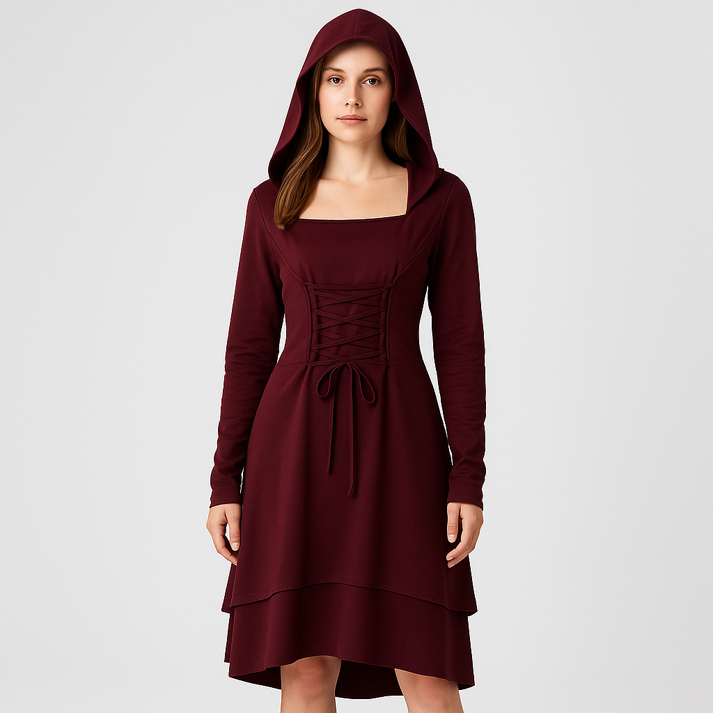 Liesel | Costume gothique de cosplay avec capuche et manches longues