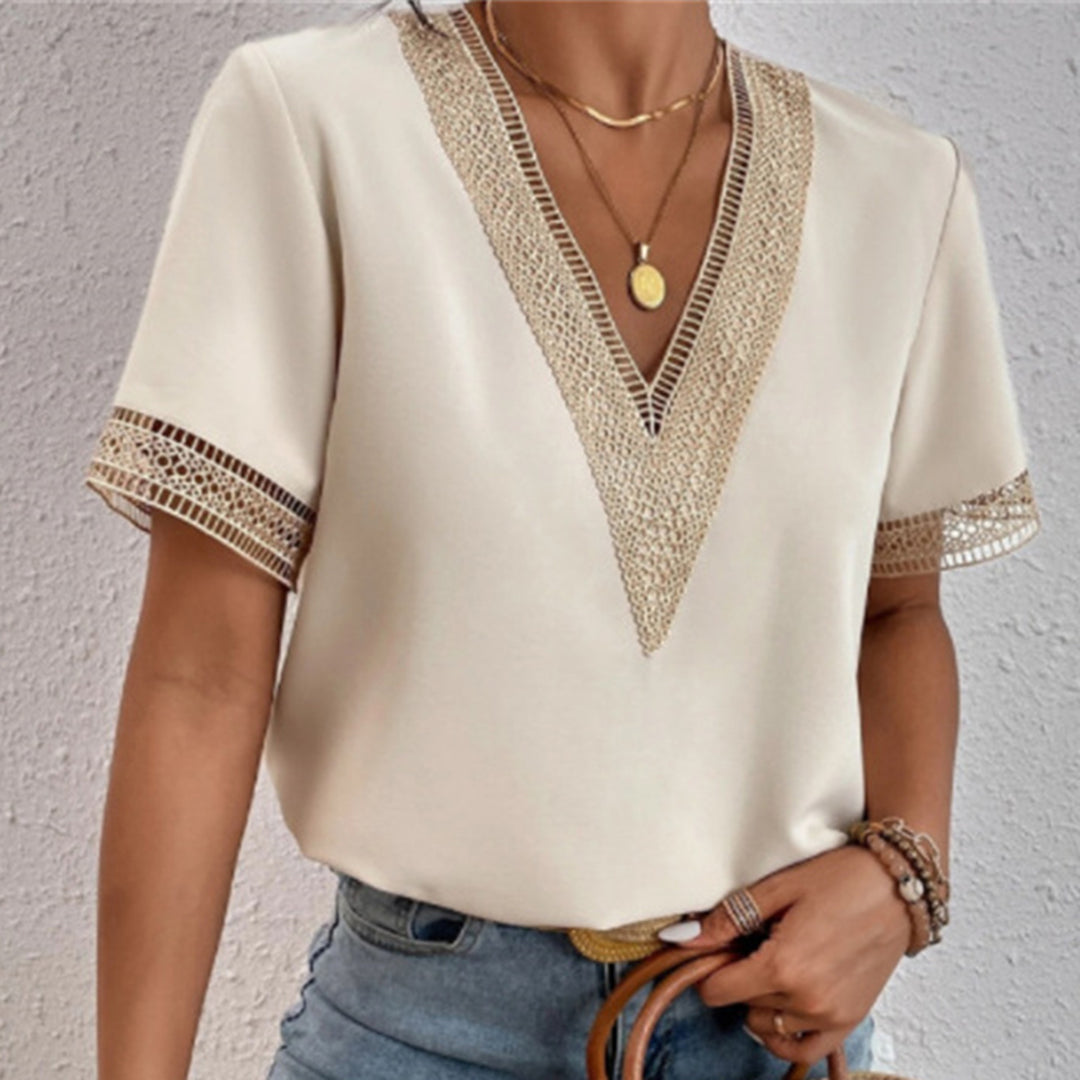 Viva Chic | Blouse Femme à Col V Élégante
