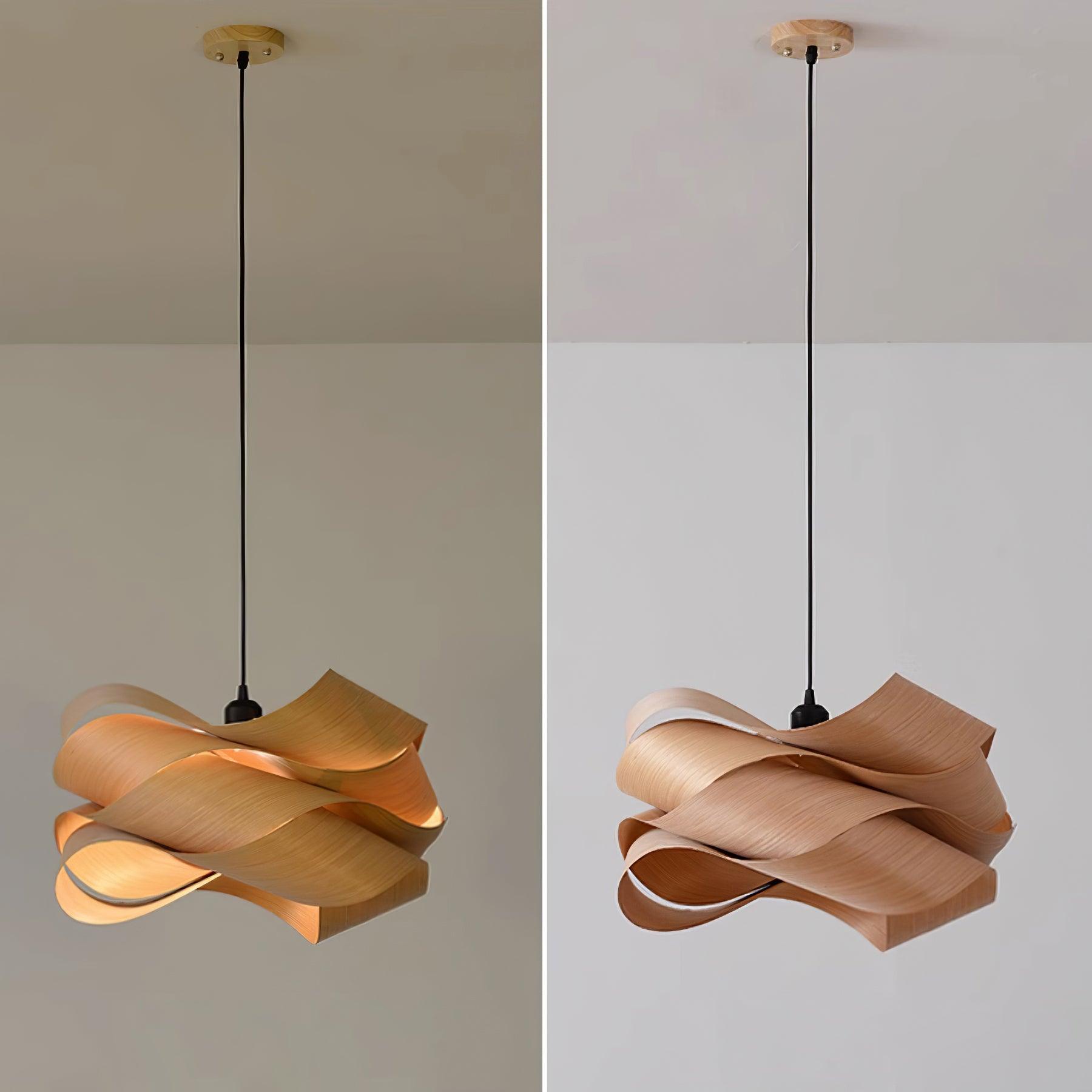 WaveGlow - Lampes suspendues en bois stratifié modernes