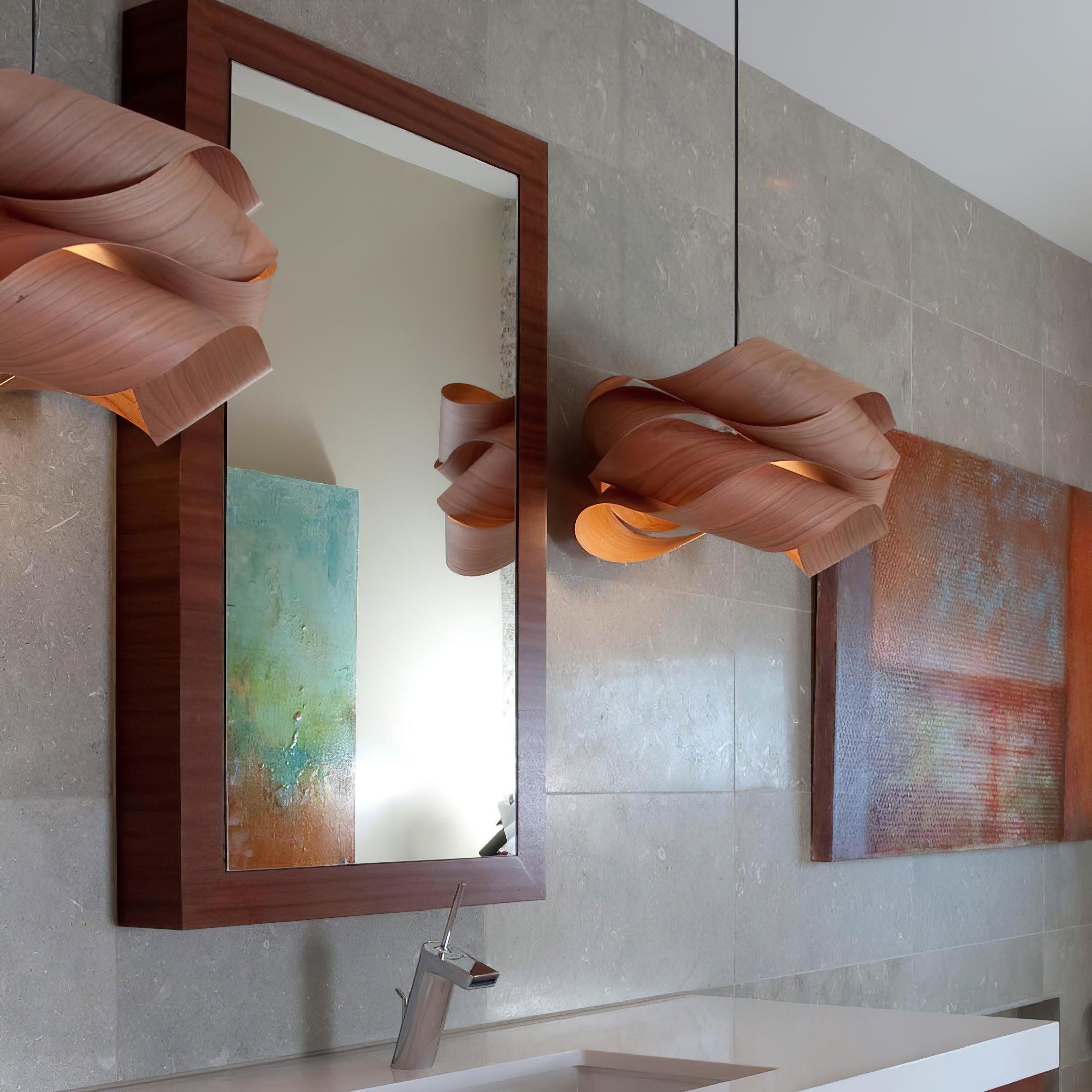 WaveGlow - Lampes suspendues en bois stratifié modernes