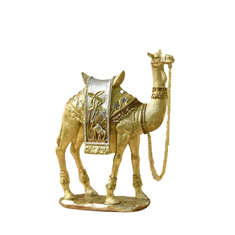 Majesté du Désert - Figurine de Caméléon Selle Ornée et Finition Élégante