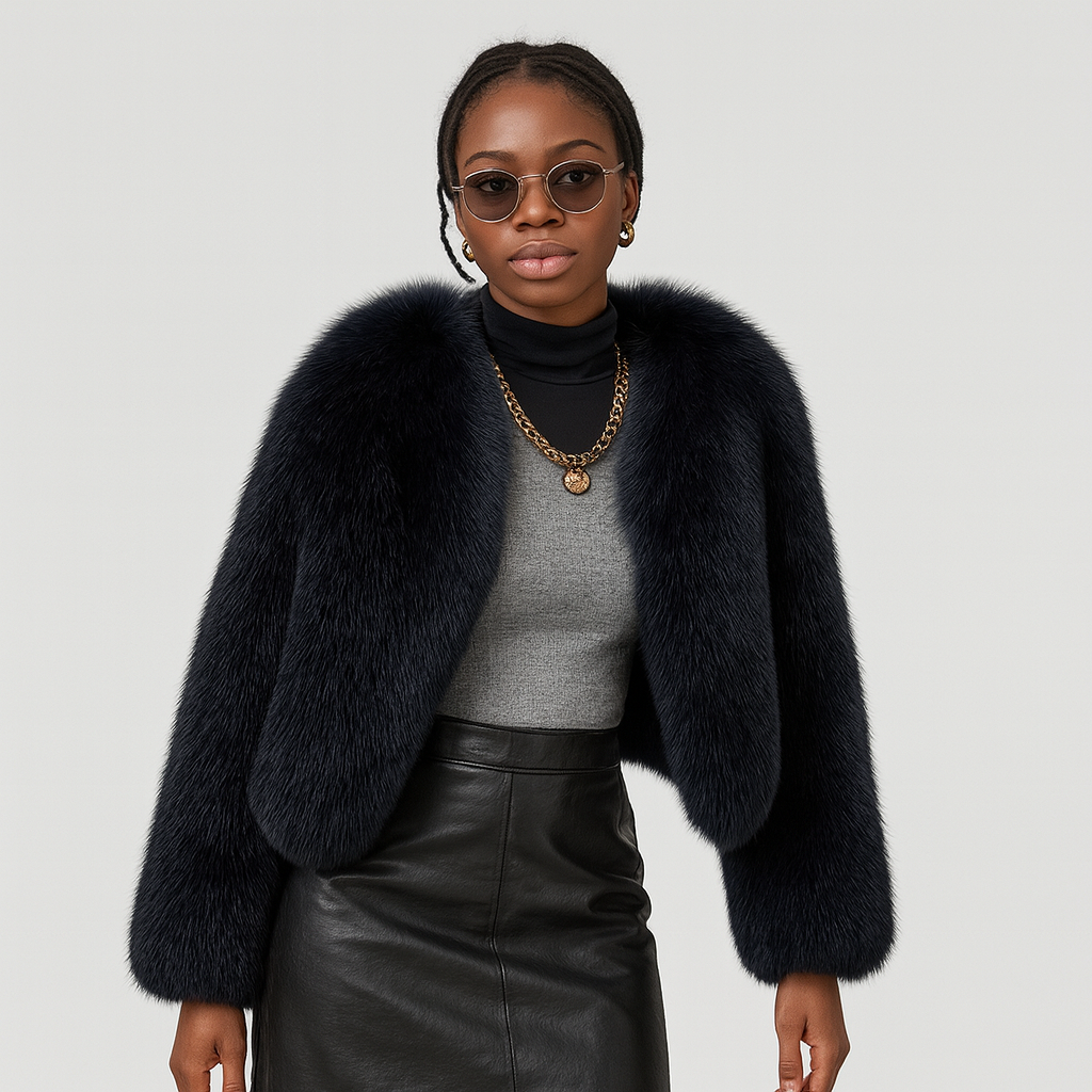 Lydia | Manteau d'hiver en fausse fourrure Teddy avec devant ouvert