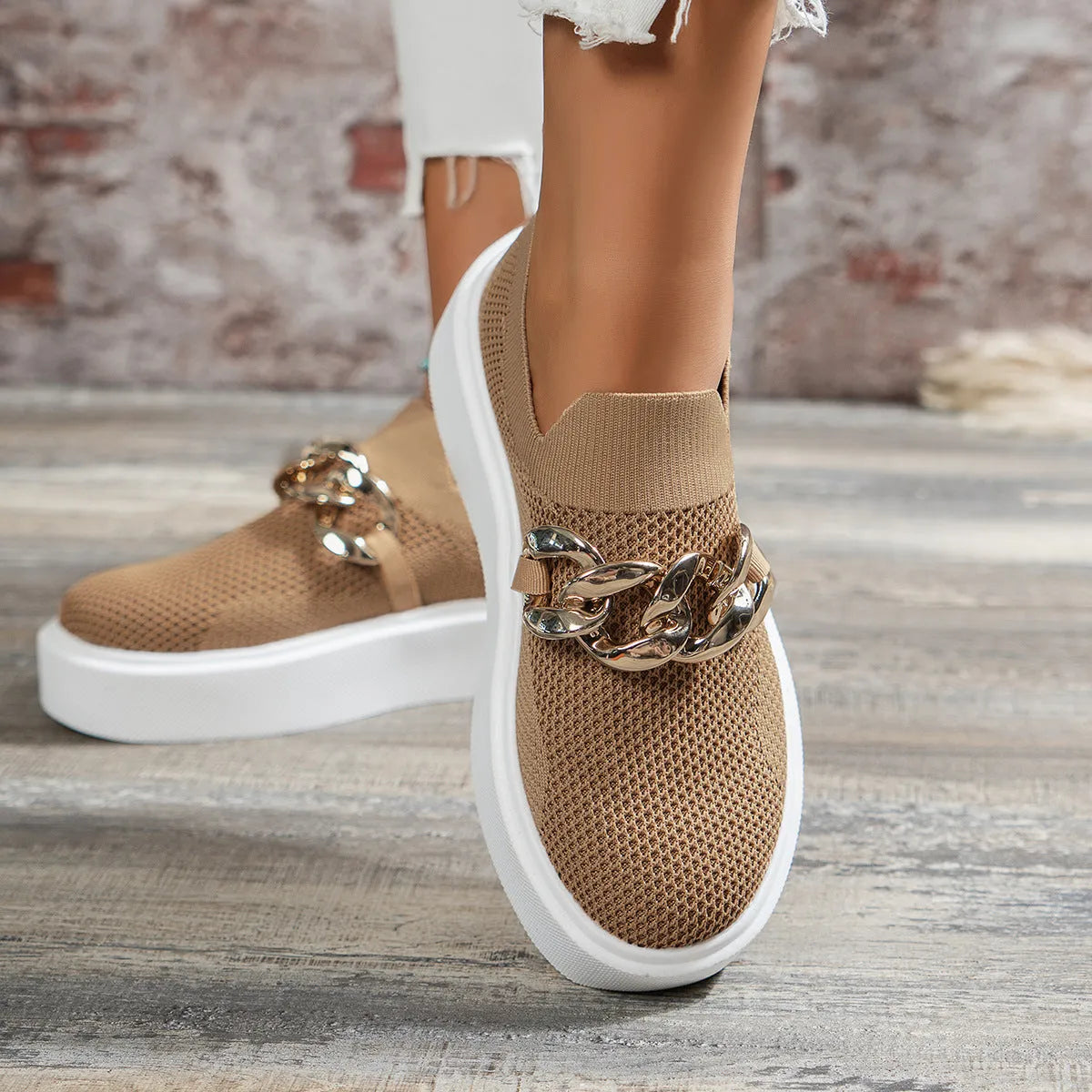 Gema | Chaussures de mode en chaîne métallique