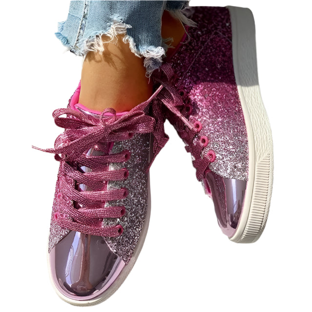 Baskets Brillantes Nova pour Femmes avec Semelle Rembourrée – Confort et Style en Un