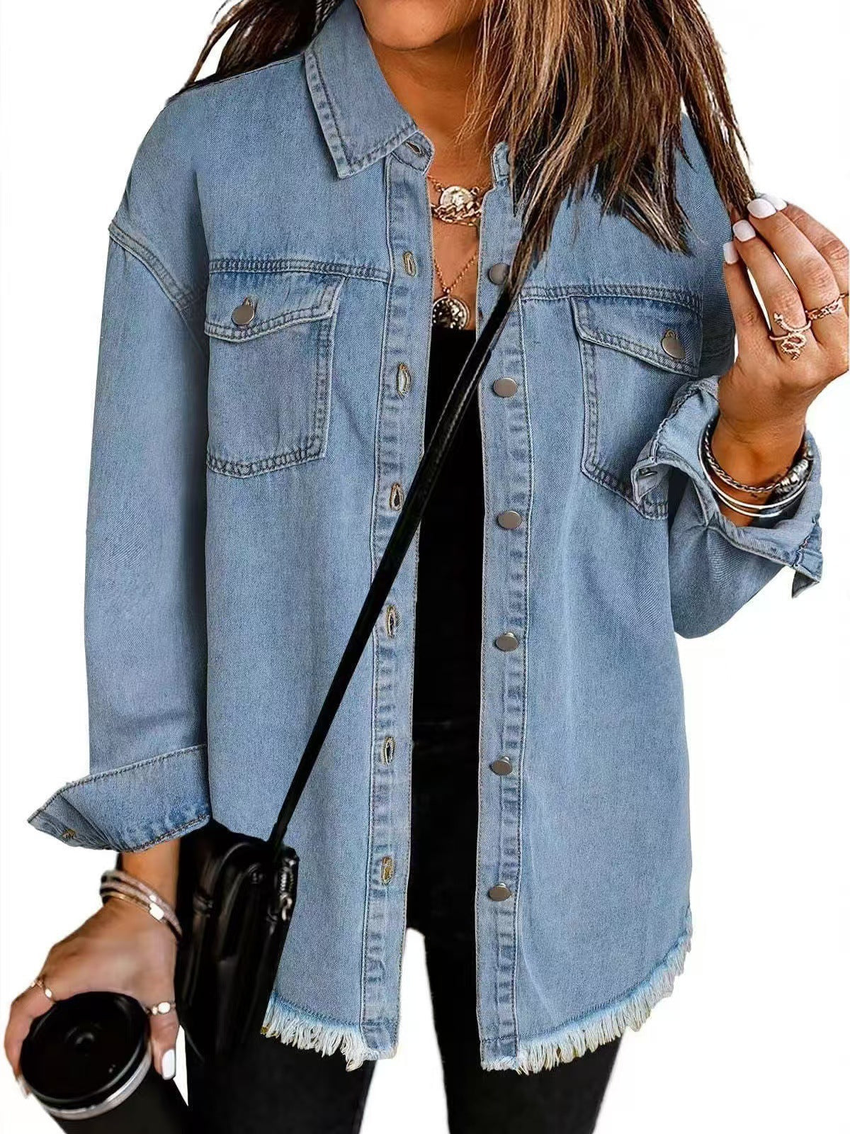 Veste en jean classique pour femmes pour tous les jours