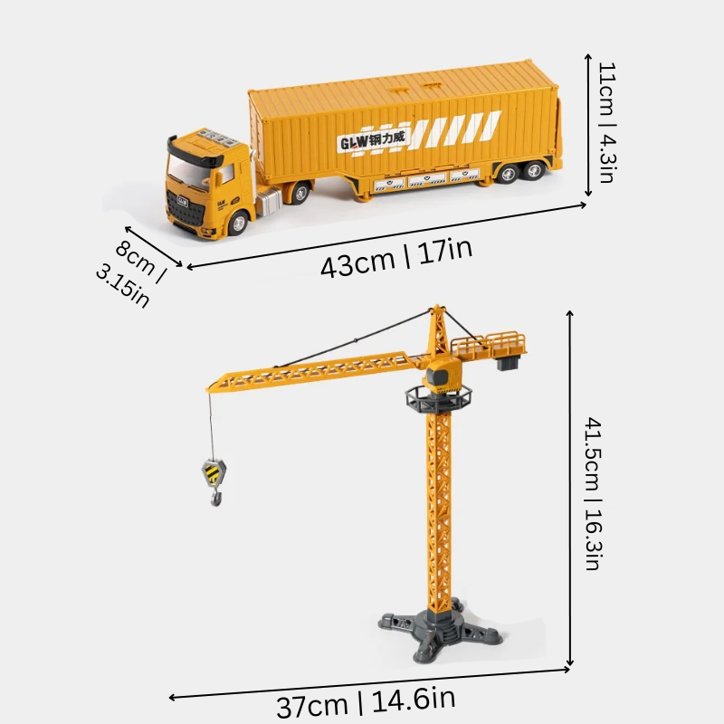 Truckzilla – Jouet de camion de construction 2 en 1 – Camion transformable avec lumières et sons + mini-voitures