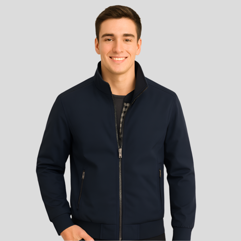 Veste décontractée pour hommes avec col montant