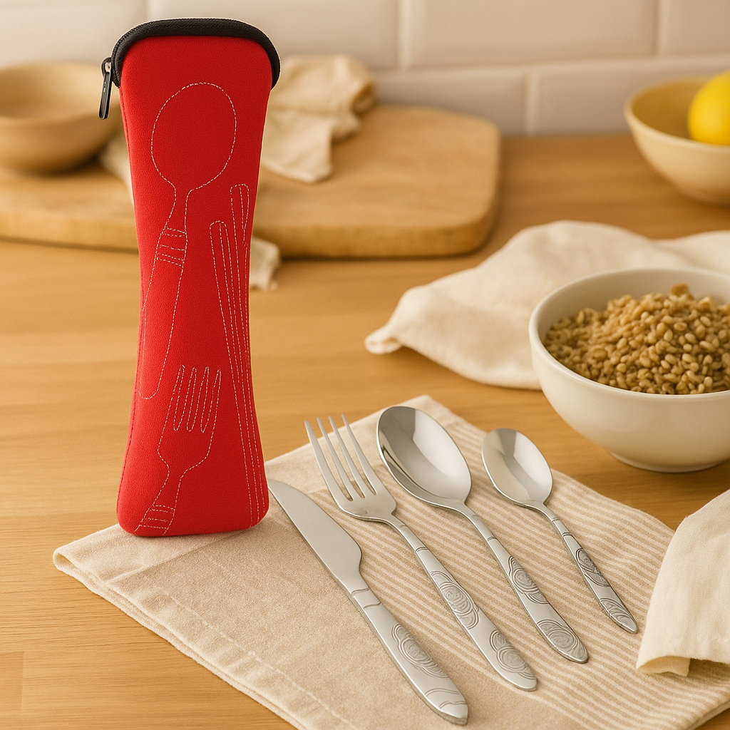 Mentora | Ensemble de couverts vintage en acier inoxydable 4 pièces