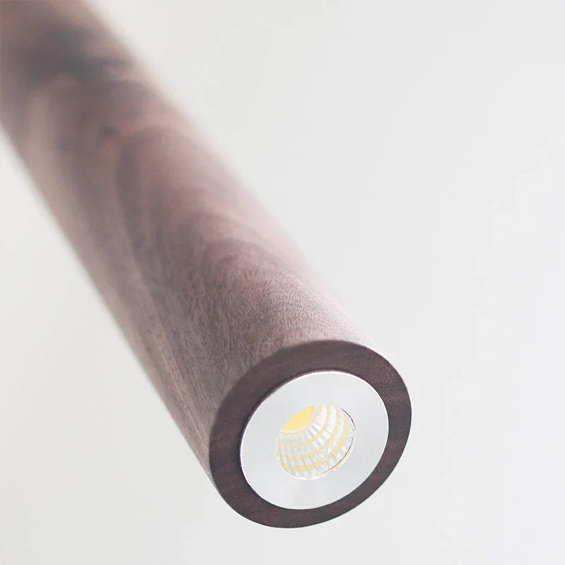 WalnutGlow – Lampes à suspension cylindriques modernes en bois