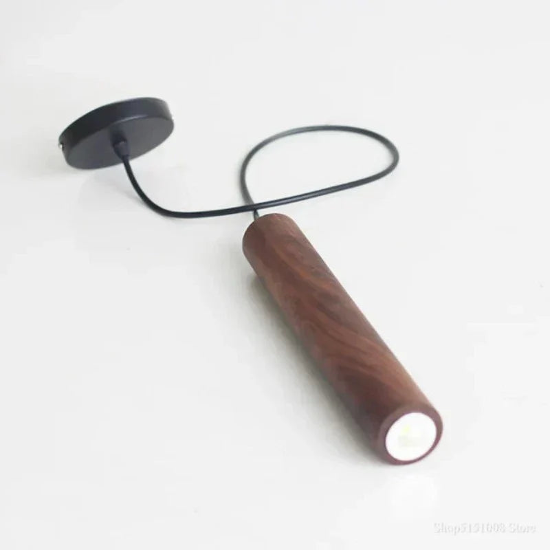 WalnutGlow – Lampes à suspension cylindriques modernes en bois