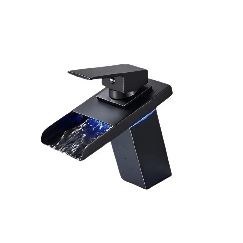 AquaGlow - Robinet de lavabo style cascade avec éclairage LED intégré
