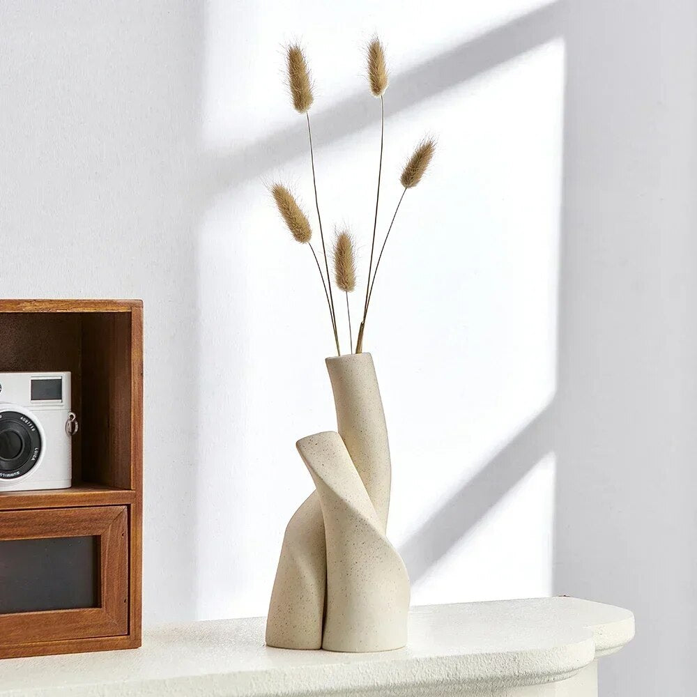 Vase en céramique tressée moderne abstraite