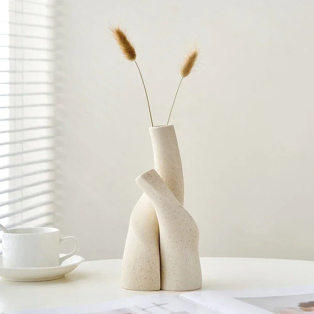 Vase en céramique tressée moderne abstraite