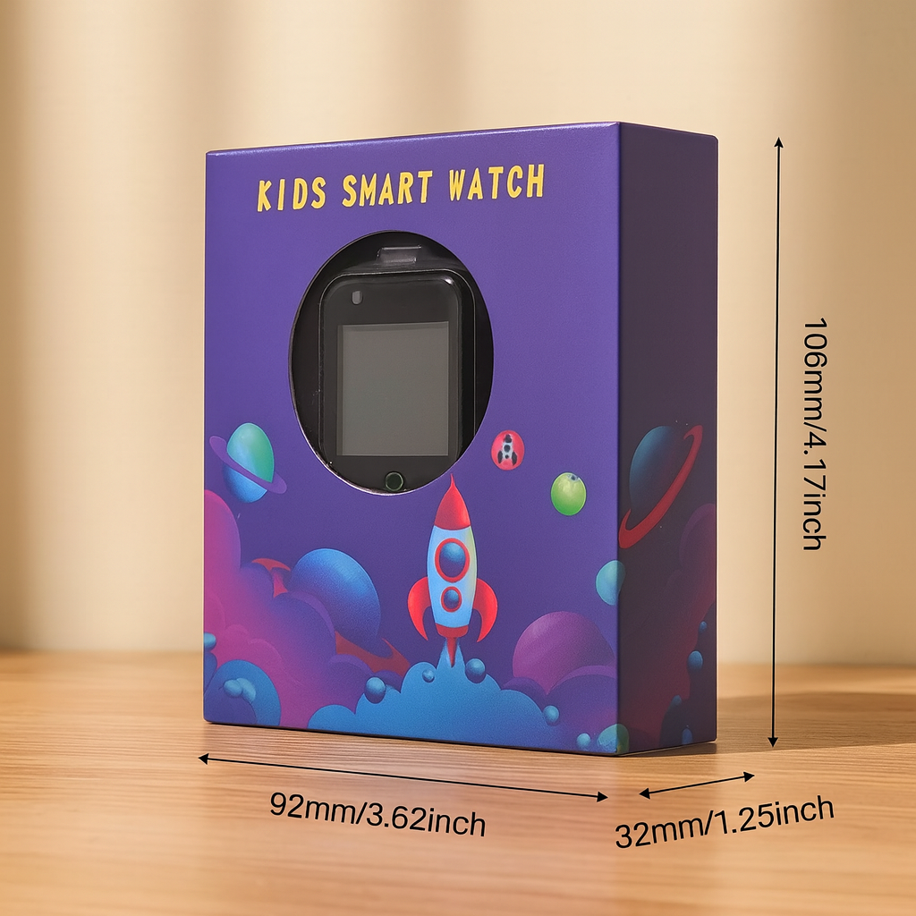 Montre connectée pour enfants avec appareil photo, musique et jeux – Amusante et éducative