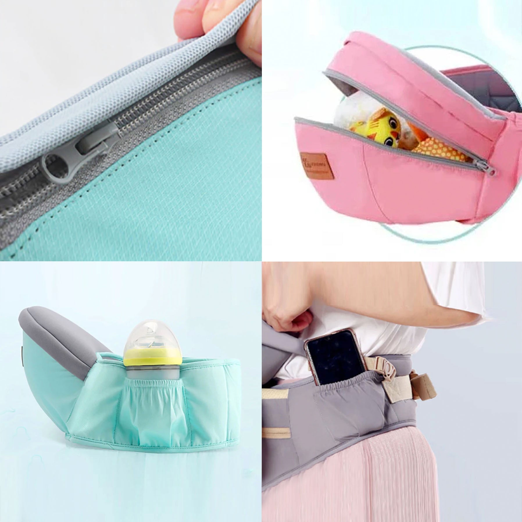 BabyGrip - Porte-bébé ergonomique avec ceinture pour bébés et jeunes enfants
