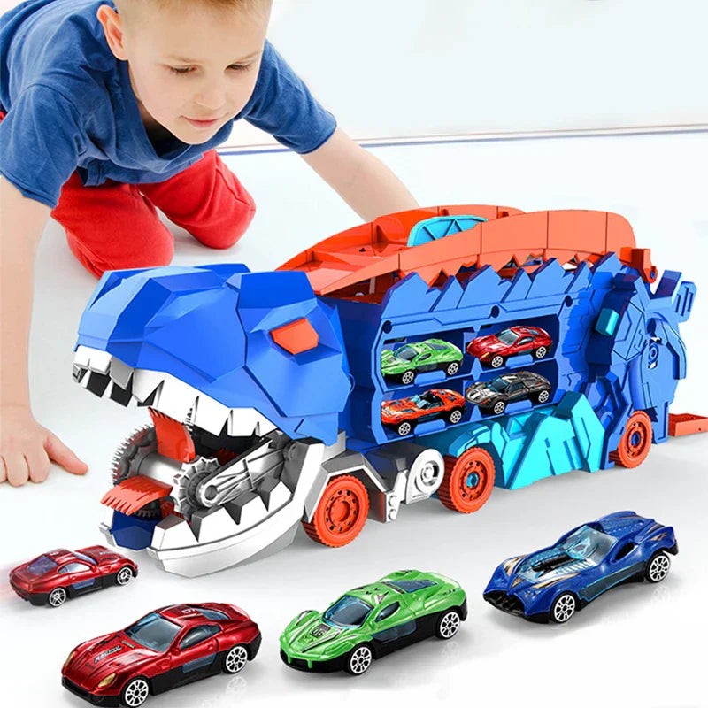 RexHaul – Jouet de transport de dinosaures avec 6 figurines de dinosaures, construction robuste, divertissement imaginatif