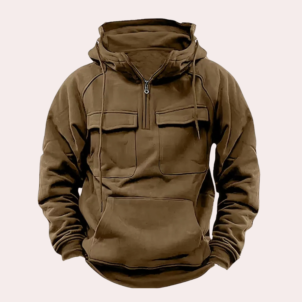 Mikkel Halvzip Sweat à Capuche pour Homme – Élégance et Confort au Quotidien