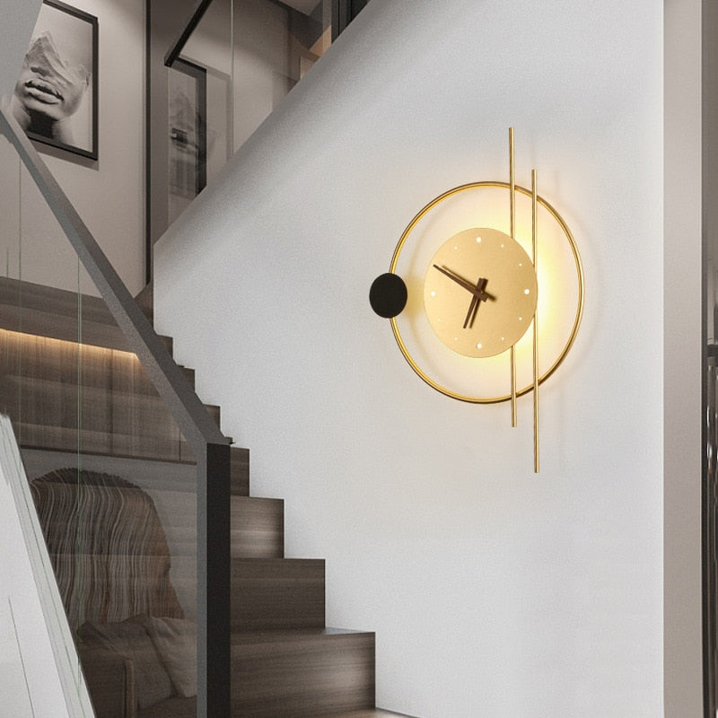 GlowTime - Horloge murale LED moderne