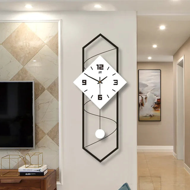 NordicTime Horloge Murale 3D – Design en Bois Élégant avec Grand Affichage Sophistiqué