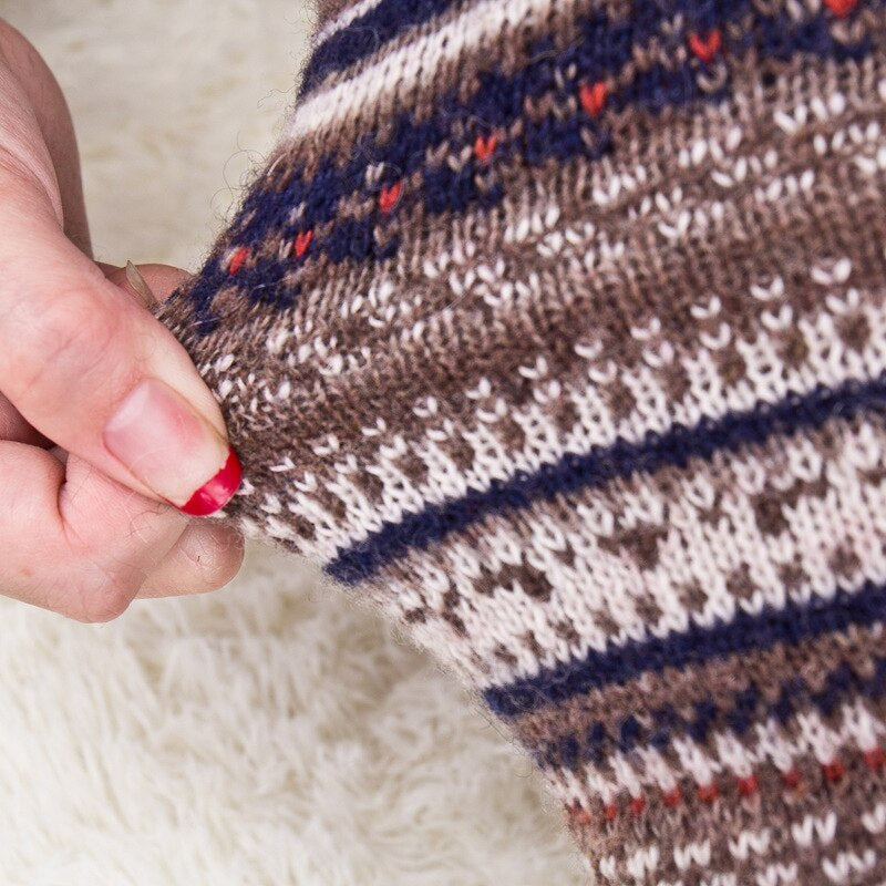 Brit - Jambières tricotées vibrantes jusqu'aux genoux