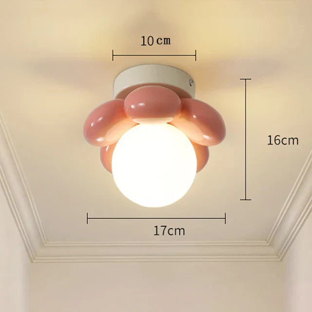BloomGlow – Lampe de plafond moderne avec boule en verre