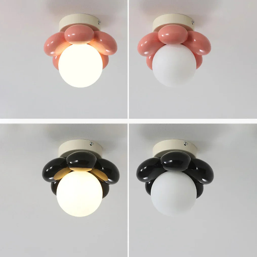 BloomGlow – Lampe de plafond moderne avec boule en verre