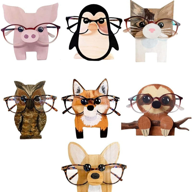 CritterHold Porte-lunettes en forme d'animaux - Rangement amusant et pratique