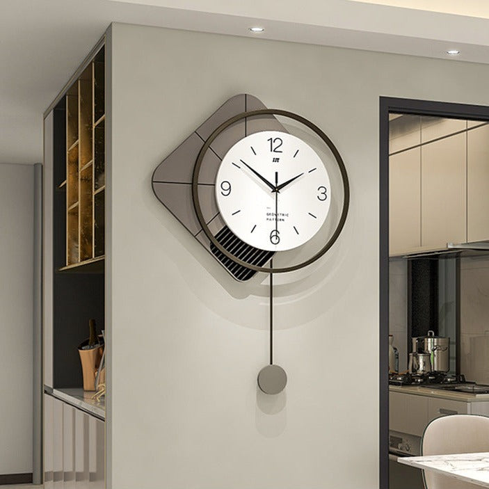 TimeSwing - Horloge murale pendule géométrique moderne